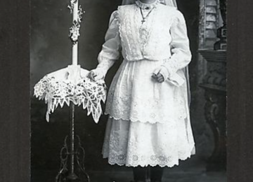A Young Girls First Communion Portrait