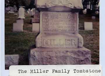 Polaroid Of William B. Miller Family Tombstone